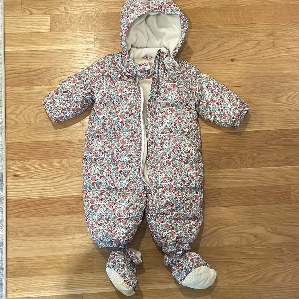 Floral Kids One Piece Snowsuit